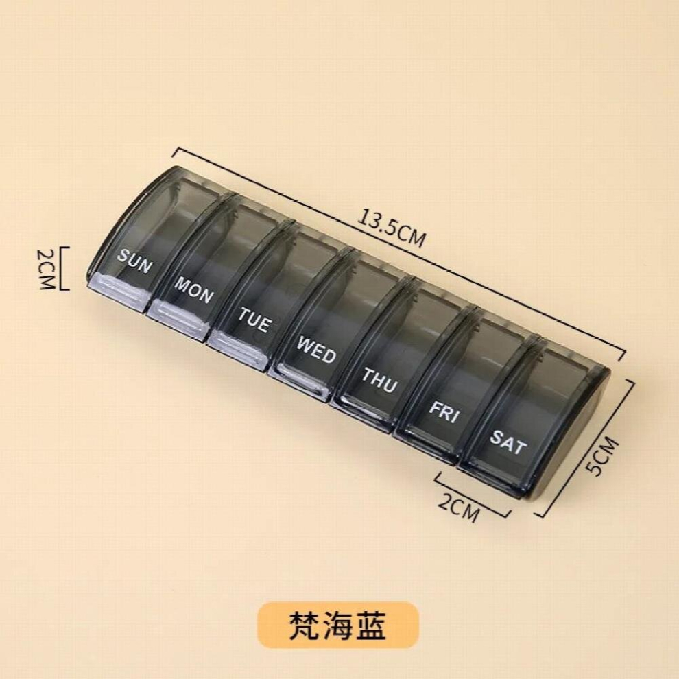 Portable High Capacity Medicine Box 7 Days A Week Medicine Dispenser Box Storage Box Home Pill Box Storage Organizer