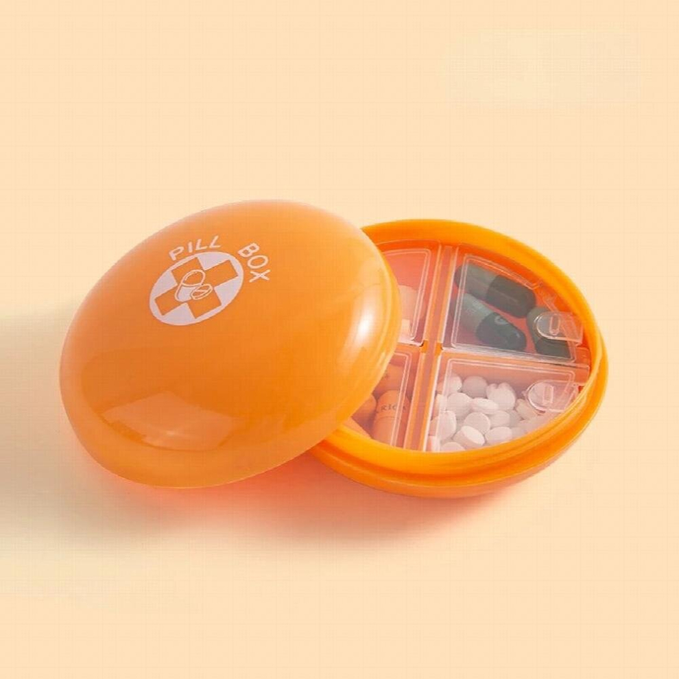 Mini Portable Pill Storage Box Round Travel Pill Box Convenient Medicine Packing Box Moisture Proof Sealed Storage Medicine Box