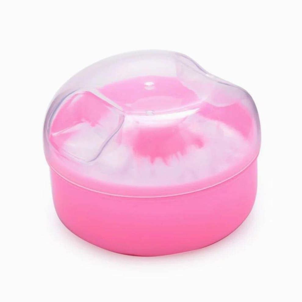 Powder Baby Talcum Body Infant Puff Box Face Case Sponge Comfortable Pink