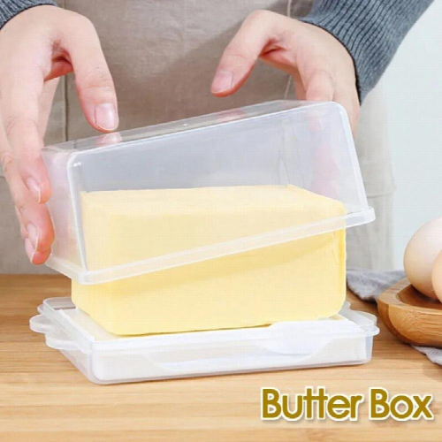 Japanese Butter Box Cheese Rectangular Preservation Box With Lid Spatula Butter Storage Box Fridge Organizer Bread Box Container 1