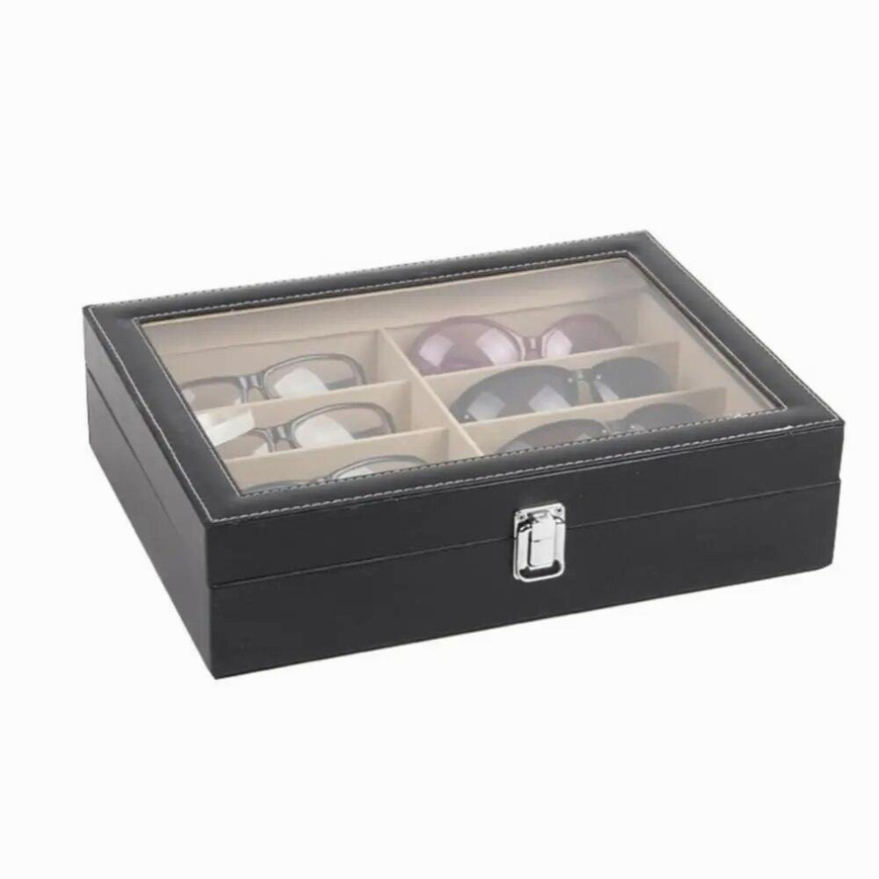 8-Grid Eye Glasses Case Eyewear Sunglasses Display Storage Box Holder Organizer