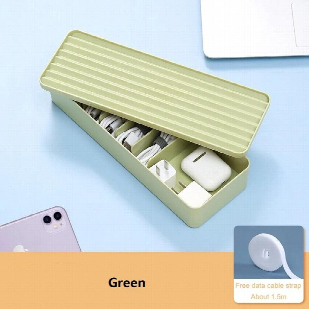 Plastic Cable Storage Box, Dust-Proof Power Cable Storage Box, Charging Station Cable Management Box 885666827198
