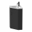 Alpine Black Single Door Corner Vanity Unit 585mm 4