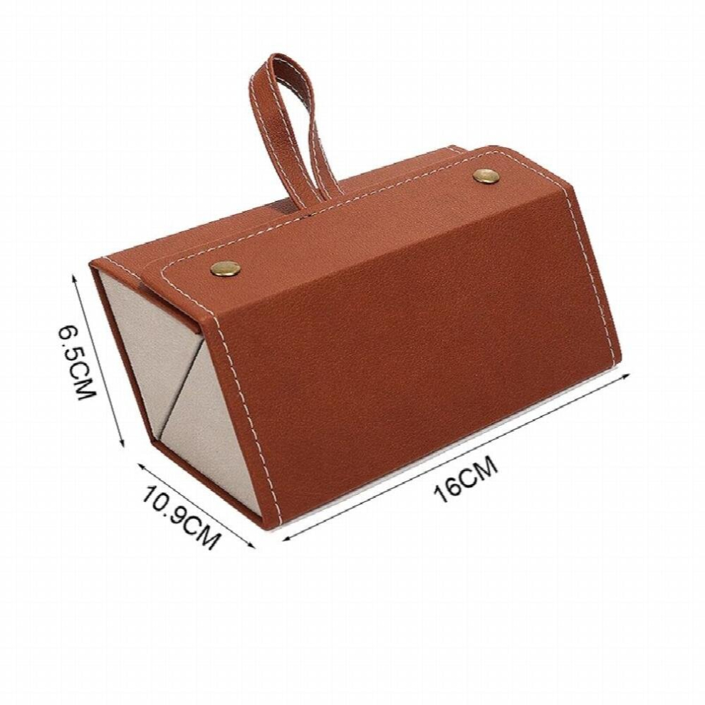 Portable Glasses Organizer Multi-slot Eyeglasses Storage Folding Portable Glasses Travel PU Leather Case Home Storage