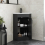 Alpine Black Single Door Corner Vanity Unit 585mm 3
