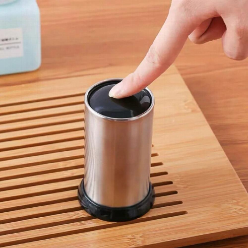 Stainless Steel Toothpick Press Box Stand Creative Storage Containers Holder Automatic Spring Cover Kitchen Organizer Boxes 1