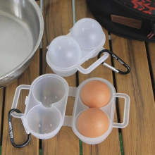 Egg Storage Box Egg Holders 2 Grids Egg Storage Container Plastic Egg Dispenser Holders for Case with Fixed Handle B03D