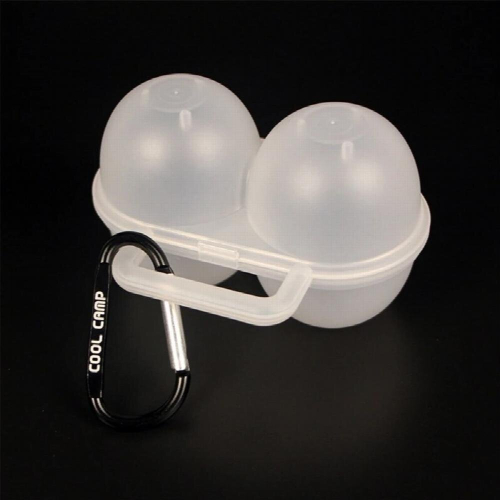 Egg Storage Box Egg Holders 2 Grids Egg Storage Container Plastic Egg Dispenser Holders for Case with Fixed Handle B03D 2