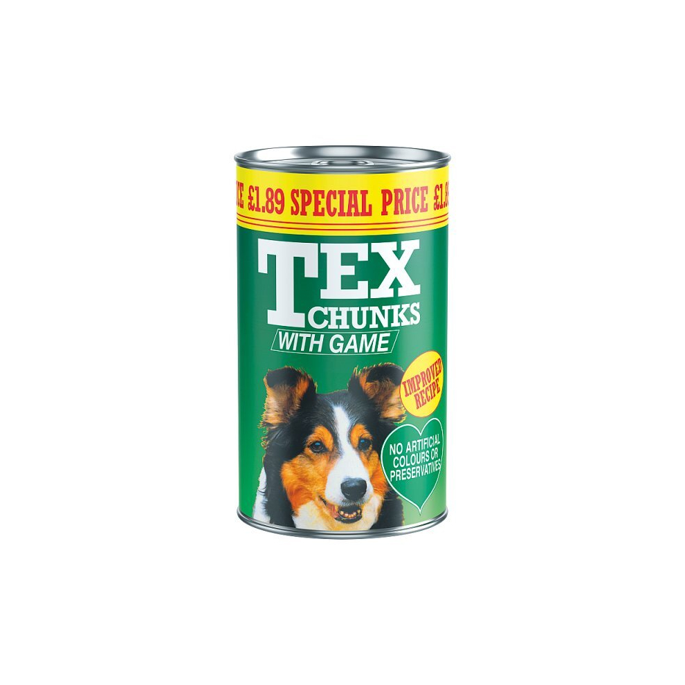 Tex Chunks with Game 1.2kg (Case of 6, 6 x 1.2kg)