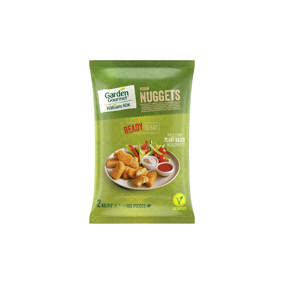 Garden Gourmet Vegan Nuggets 2kg (Case of 2, 2 x 2kg)