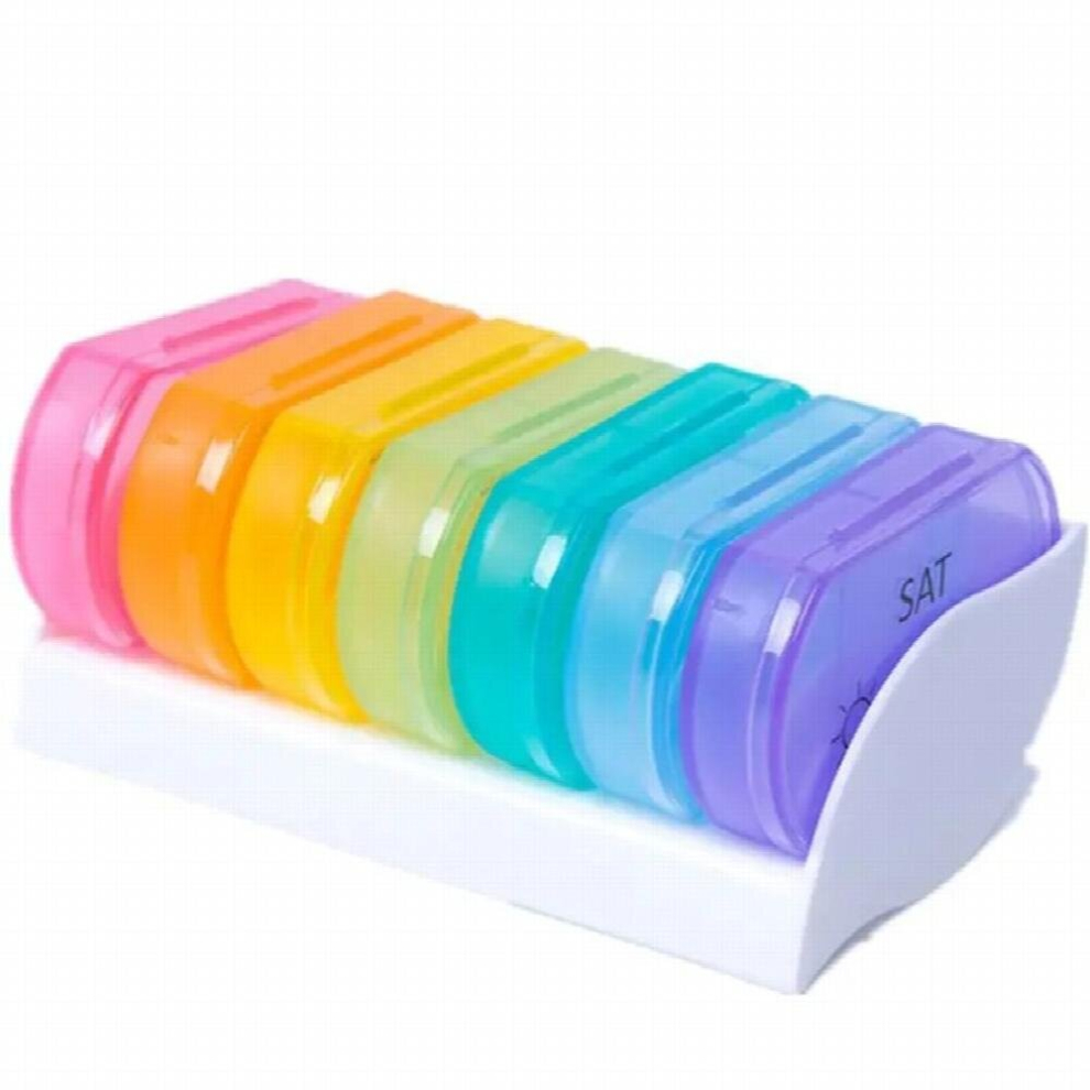 14 Grids Weekly Storage Pill 7 Medicine Tray Vitamin Tablet Case Box Organizer