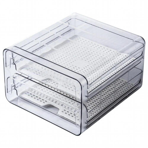 Kitchen Fridge Drawer Organizer Organizer Bins Organization Stackable Storage Bins for Refrigerator, Cupboard Cabinet, Kitchen, 1