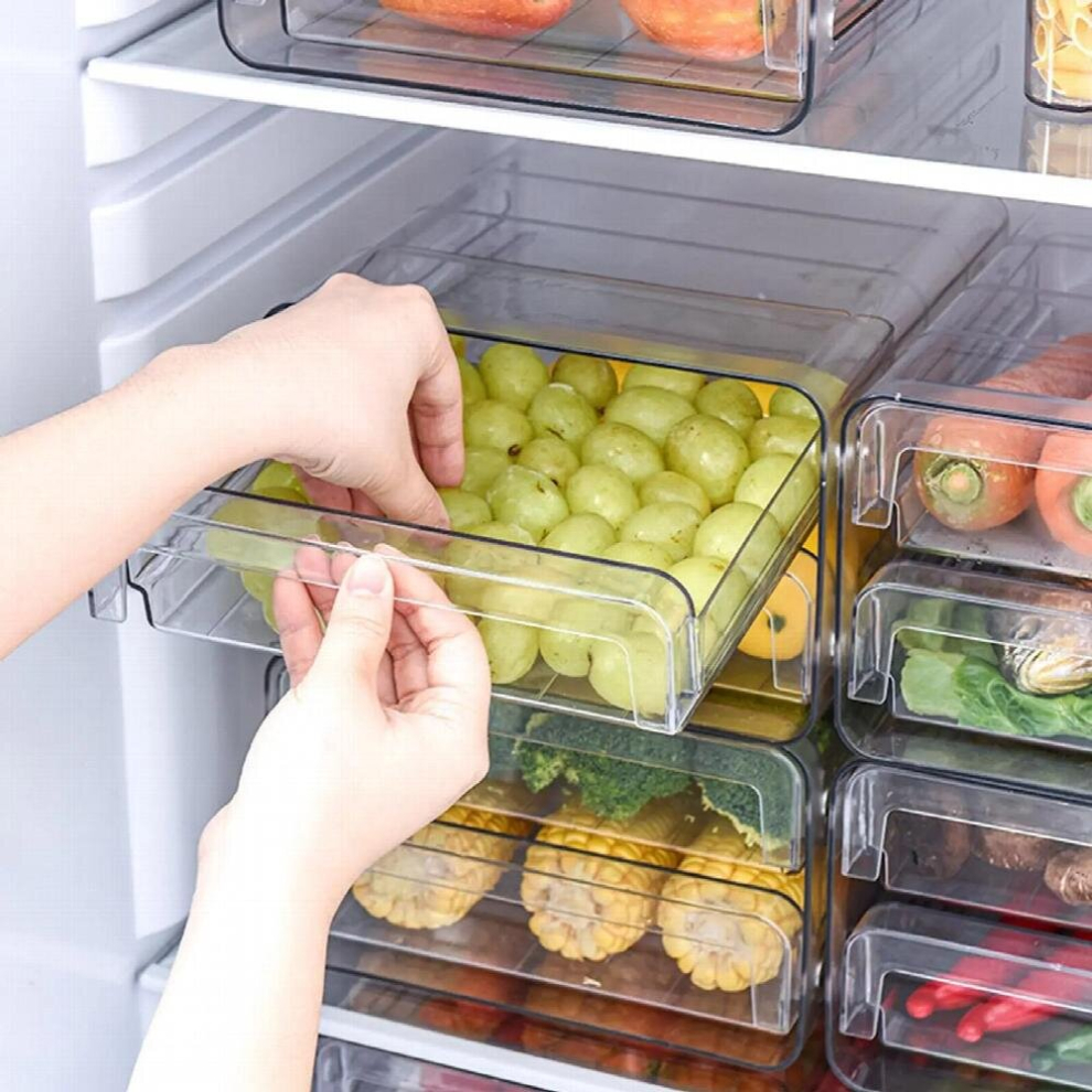 Kitchen Fridge Drawer Organizer Organization Fridge Shelf Holder Organizer Bins Storage Bins for Cupboard Cabinet, Refrigerator,-image-OPC-PCRWQXB-NEW