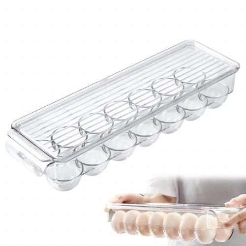 Egg Carton With Lid Safe And Durable 14 Grid Egg Storage Box Easy To Use Home Transparent Egg Storage Container 1