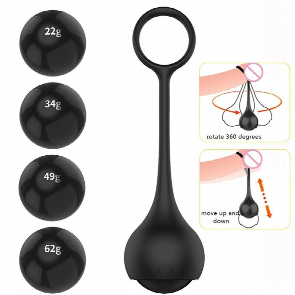 Metal Ball Heavy Weight Hanger Penis Extender Stretching Cock Ring Male Chastity Device Delay Ejaculation Adult Sex Toys for Men