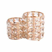 Nordic Crystal Makeup Brush Holder Dressing Table Cosmetic Storage Tube Desktop Pencil Vase