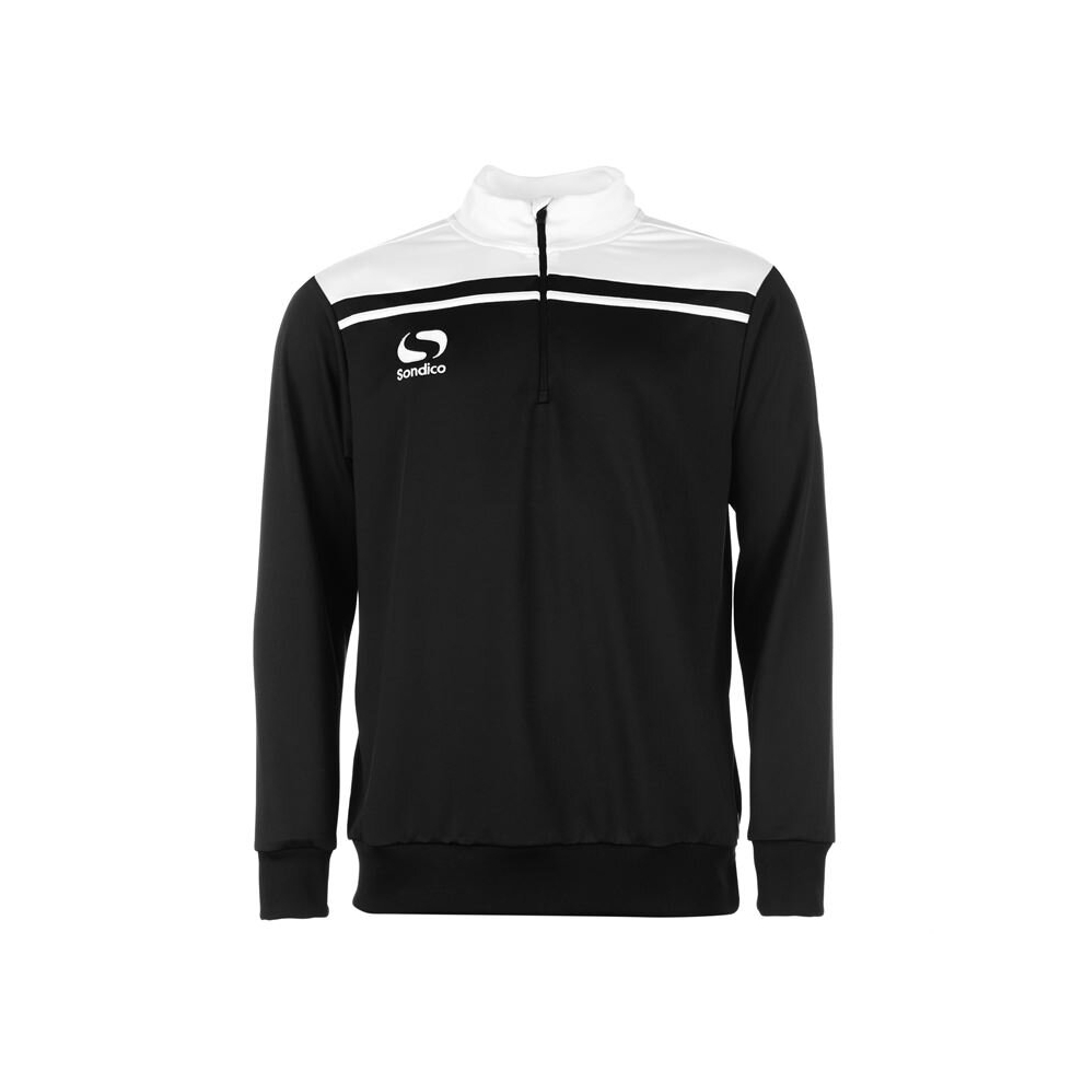 (XL) Sondico Precision Quarter Zip Adult Sweatshirt Black / White