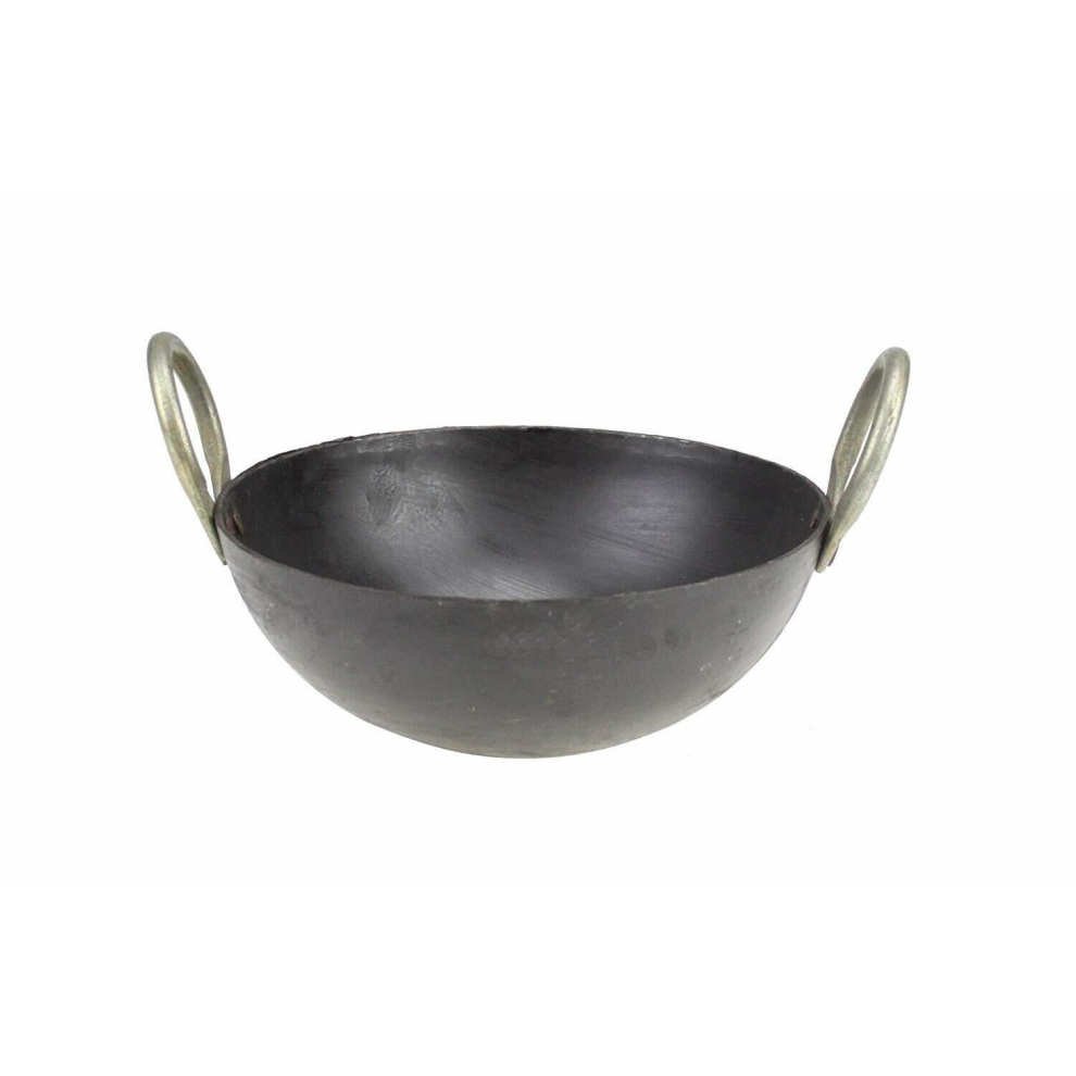 (9") Iron Karahi Kadai Kadhai Iron Wok Balti Dish