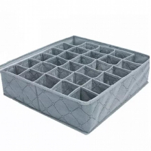 24h 30 Grids Underwear Socks Storage Drawer Closet Bamboo Charcoal Organizer Box In