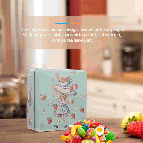 Box Tin Tins Cookie Metal Empty Container Boxes Storage Candy Easter Gift Biscuit Tinplate Lids Square Favors Containers 1