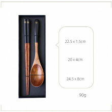 Wooden Chopsticks Spoon Cutlery Set Box Dinnerware Suit Reusable Portable Travel Tableware Packaging Household Cutlery