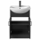 Alpine Black Freestanding Vanity Unit with Basin - 560mm 5