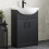 Alpine Black Freestanding Vanity Unit with Basin - 560mm 1