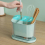 Kitchen Household Rack Large capacity 3 Compartment Drip Chopsticks Cage Tableware Storage Box Kitchen 5