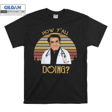 (Large, Black) How Y'all Doing Parody Retro Dr Now Men Women Unisex Top T Shirt T-Shirt Tshirt