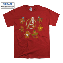 (Large, Red) Funny Avengers Logo Gingerbread Cookie Men Women Unisex Top T Shirt T-Shirt Tshirt