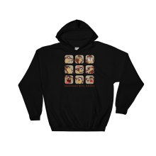 (Medium, Black) Tasmanian Devil Moods Figure Black Men Women Unisex Hooded Sweatshirt Hoodie