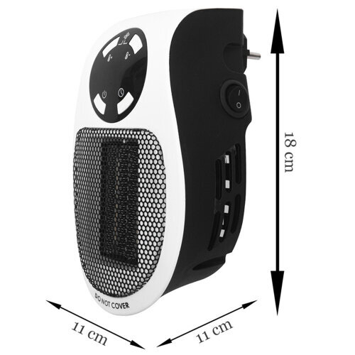 (2X) Electric Heater Plug in Wall Heater Room 500W on OnBuy