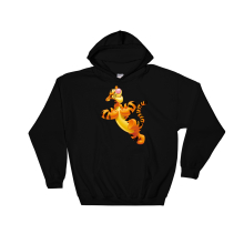 (5X-Large, Black) Proud Tigger Black Men Women Unisex Hooded Sweatshirt Hoodie