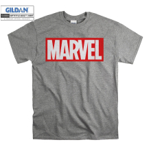 (Large, Grey) Vintage Red Marvel Logo Men Women Unisex Top T Shirt T-Shirt Tshirt