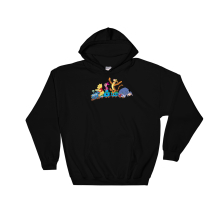 (XX-Large, Black) Happy Winnie The Pooh Characters Black Men Women Unisex Hooded Sweatshirt Hoodie
