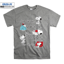 (Large, Sport Grey) Snoopy Moods Soft Snoopy Black Women T Shirt T-Shirt Tshirt Top