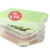 Alpina Lunch Sandwich Box Stackable Food Containers Flexible Seal 4 Pack 4
