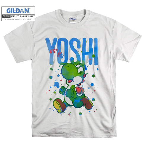 (Medium, White) Yoshi Cute Dino Black Women T Shirt T-Shirt Tshirt Top
