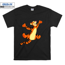(X-Large, Black) Tigger Figure Happy Black Women T Shirt T-Shirt Tshirt Top