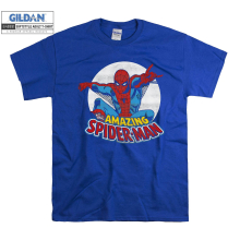 (X-Large, Blue) The Amazing Spider-Man Poster Men Women Unisex Top T Shirt T-Shirt Tshirt