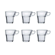 Set of 6 Glass Espresso expresso Cups 90ml Small Expresso Caprice Set