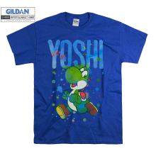 (Medium, Blue) Yoshi Cute Dino Men Women Unisex Top T Shirt T-Shirt Tshirt
