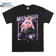 (XX-Large, Black) Miss Piggy Men Women Unisex Top T Shirt T-Shirt Tshirt