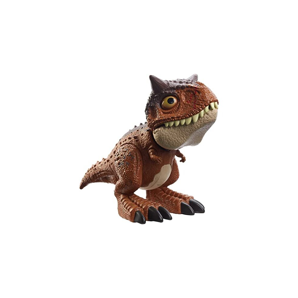 ?Jurassic World Chompin? Carnotaurus Toro Dinosaur Action Figure Camp Cretaceous with Button-Activated Chomping & Other Motions, Realistic Sculpting,