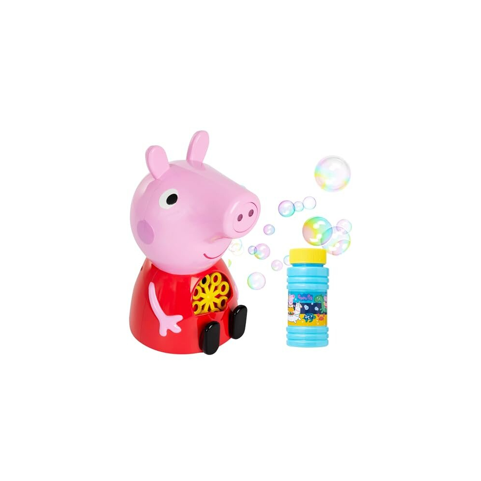 Hti Peppa Pig Bubble Machine | Bubble Making Machine | Peppa Bubble Party Bubble Machine & Bonus Bubble Solution | Perfect Fun Outdoor Toys & Indoor Toys