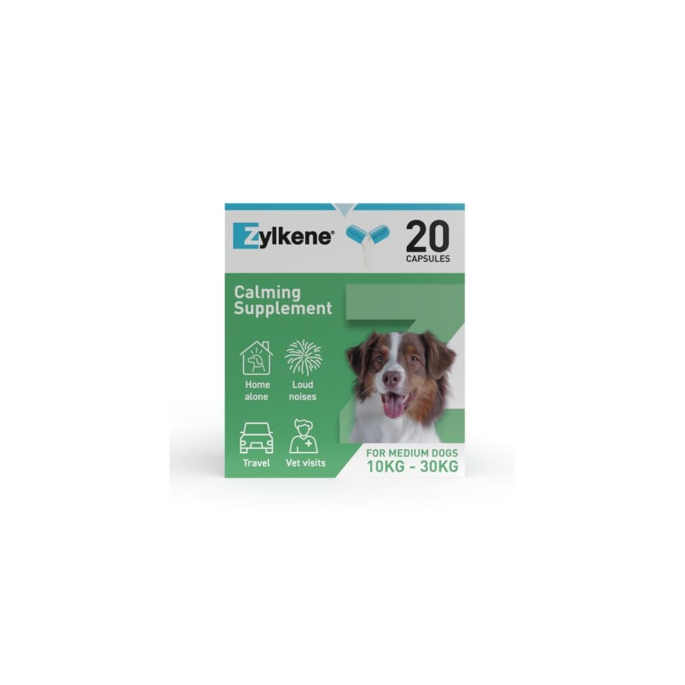 New Zylkene Calming Supplements For Medium Dogs (10 To 30Kg) 225Mg | Help Ease Pet Anxiety | Helps Pets Cope With Short-Term Challenging Situations: 3.61E+12