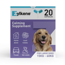 Zylkene Calming Supplements for Large Dogs (30 to 60kg) 450mg | Help Ease Pet Anxiety | Helps Pets cope with Short-Term challenging situations: