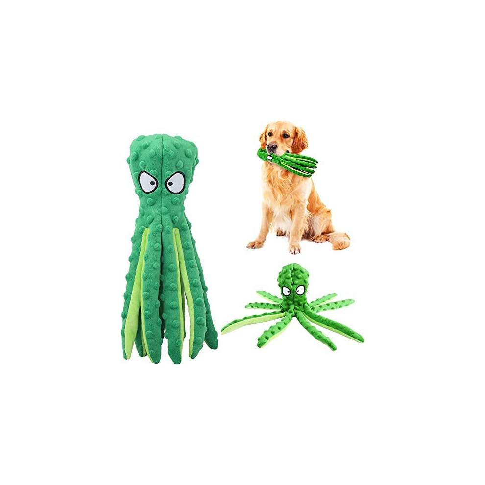 RAYITO Octopus Dog Toys, No Stuffing Squeaky Dog Toys Interactive Octopus Dog Chew Toys with Crinkle Paper for Small Medium Dogs Playing and