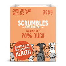 Scrumbles Natural Wet Dog Food, Grain Free Recipe with 70% Duck and Slippery Elm, 7x 395g