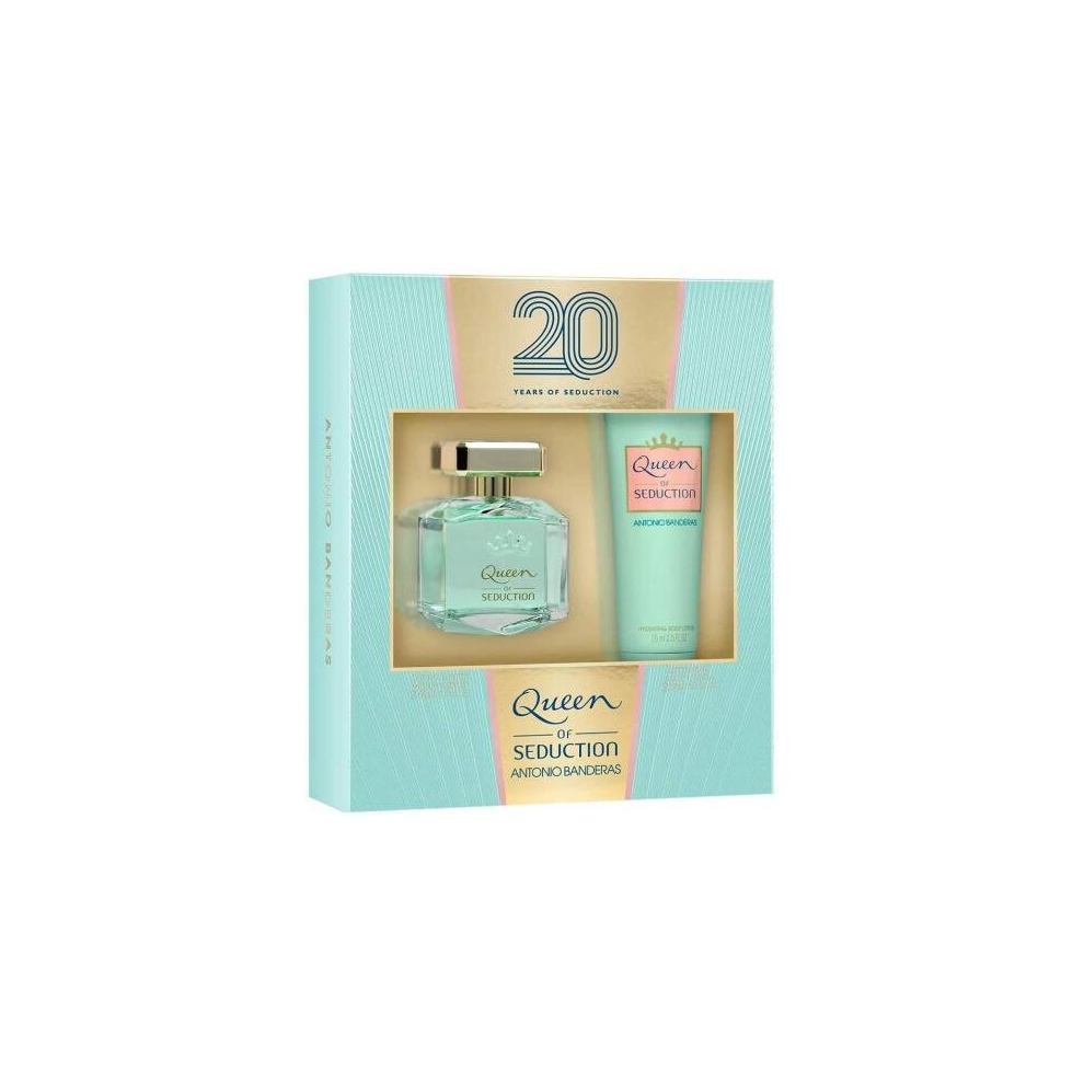 Antonio Banderas Queen Of Seduction 2 Pcs Set: 2.7 Eau De Toilette Spray + 2.5 Hydrating Body Lotion (Window Set)